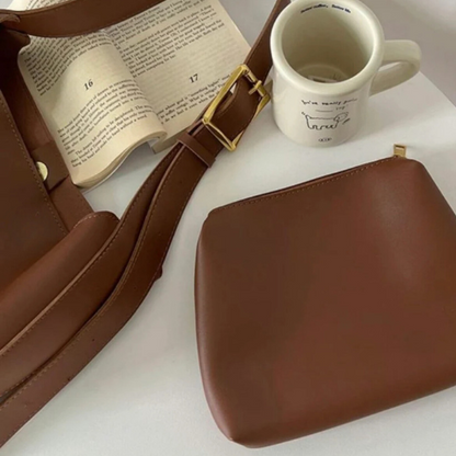 Sac + Pochette 100% Cuir